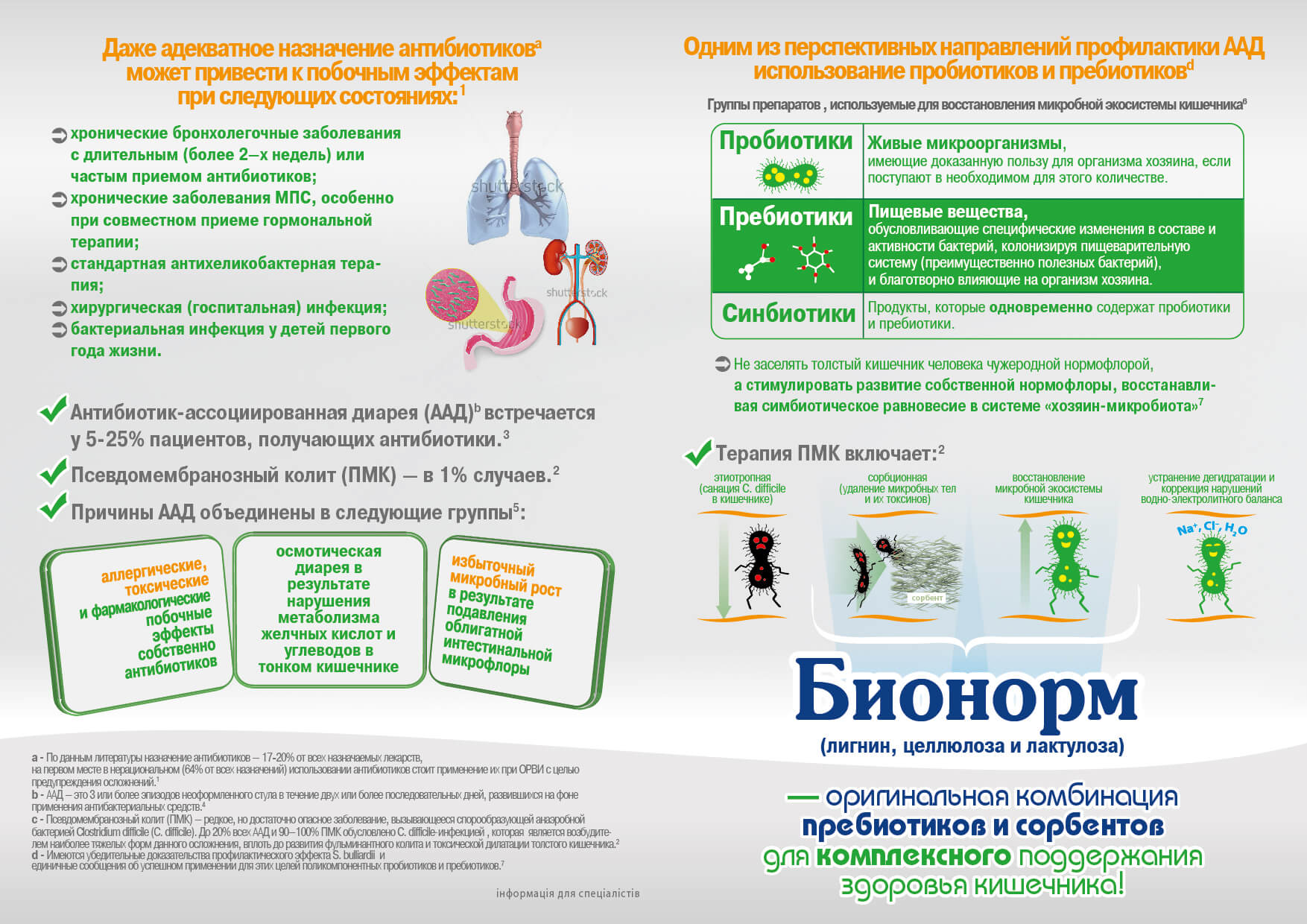 Біонорм - оригінальна комбінація пребіотиків та сорбентів